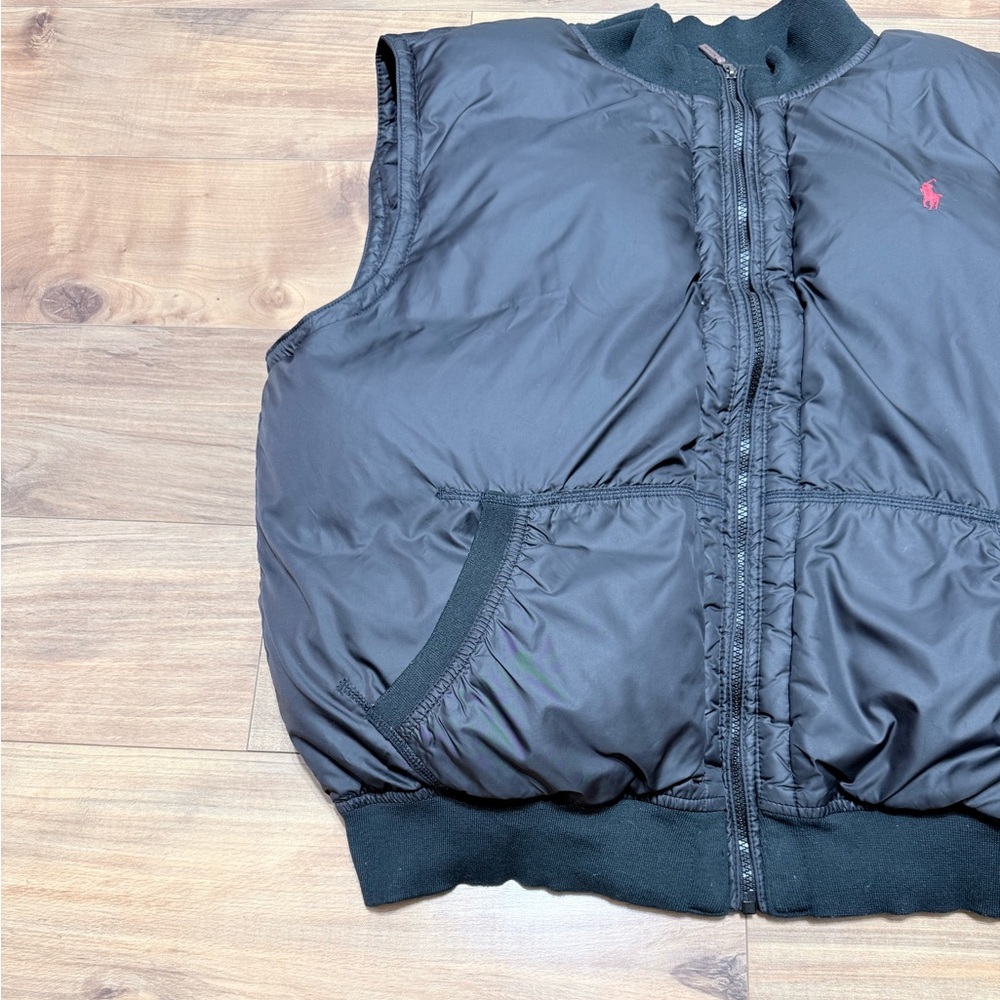 Polo Ralph Lauren Women Black Puffer Vest Down Filled Wide Channel Vest Size XXL - Picture 14 of 16